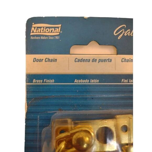 National Hardware Door Chain Brass N183-590 V807 - Picture 4 of 11